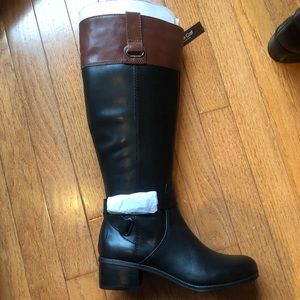 NWT tall leather riding boots size 5 1/2